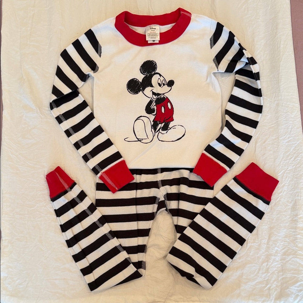 Hanna Andersson Mickey Mouse Pajama Set - Black, White, Red